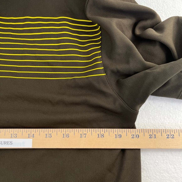 Nike Golf Polo Shirt 2-Pc Set Mens Medium Brown Yellow Stripe Swoosh Dri Fit - Picture 6 of 9